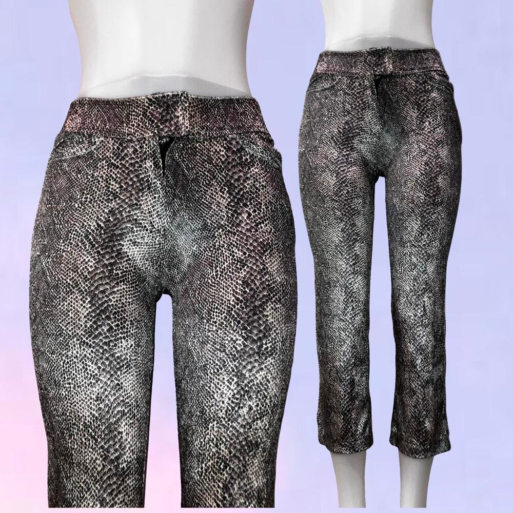 Vintage 90s y2k snakeskin sharagano pants made in france